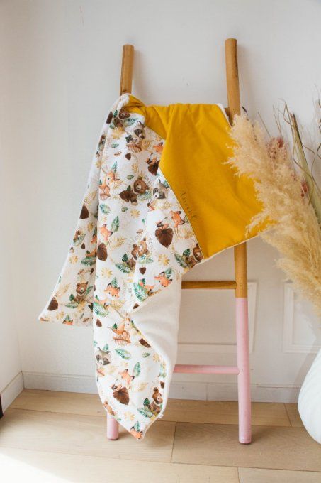 Couverture bébé Orso moutarde
