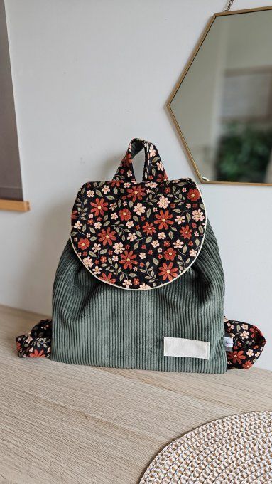 Cartable velours celadon en stock