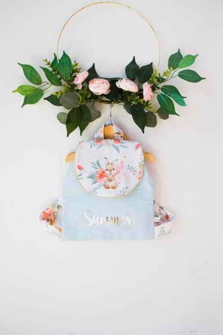Cartable lapin spring bleu ciel