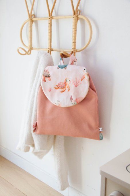 Sac cartable Tortue corail