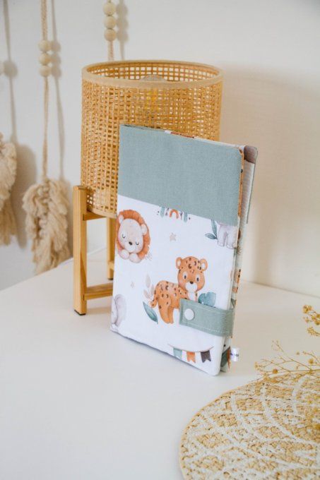 Protège carnet de santé Little animals émeraude