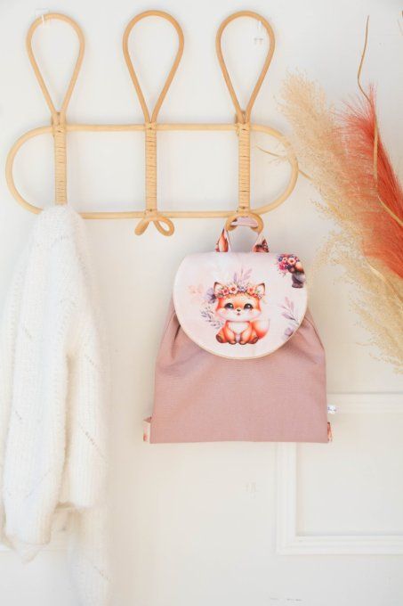 Sac cartable Violette camélia