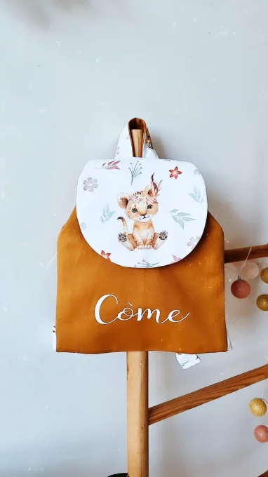Sac cartable tigre indien moutarde 