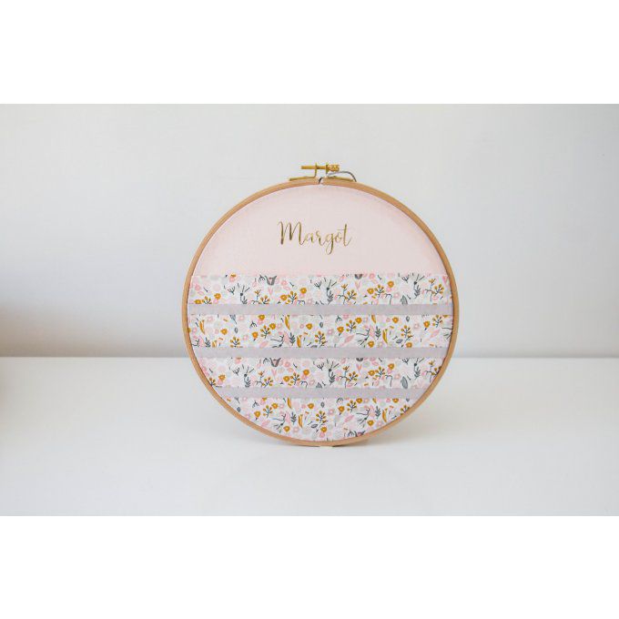 Porte barrette Blandine rose 25 cm