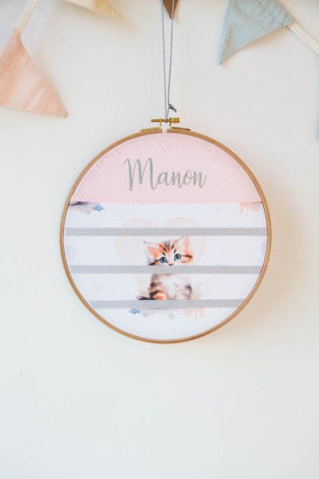 Porte barrette chaton rose