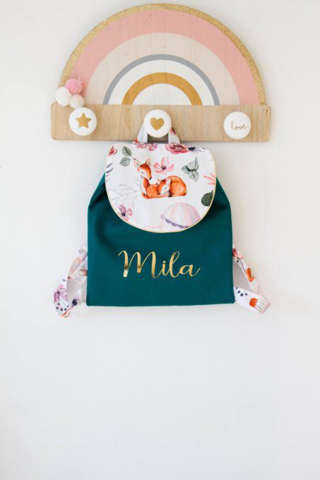 Sac cartable biche vert